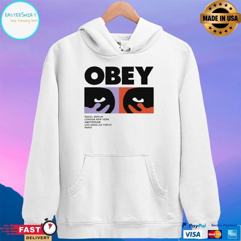 Obey Seoul Berlin London New York Amsterdam Los Angeles Tokyo Paris T-shirt