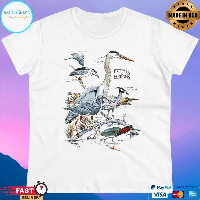 Field Guide To Herons Adult T-shirts