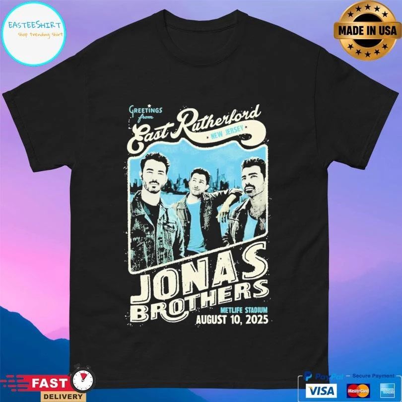 Greetings From East Rutherford New Jersey Jonas Brothers Metlife Stadium August 10 2025 T-shirts