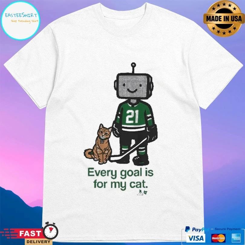 Dallas Stars Jason Robertson Every Goal Is For My Cat T-shirts