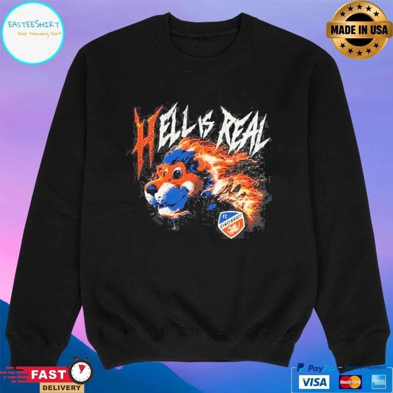 Fc Cincinnati Hell Is Real Retro Flame T-shirts