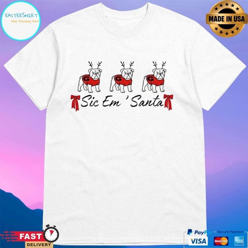 Em Santa Georgia Bulldogs Christmas 2025 T-shirts