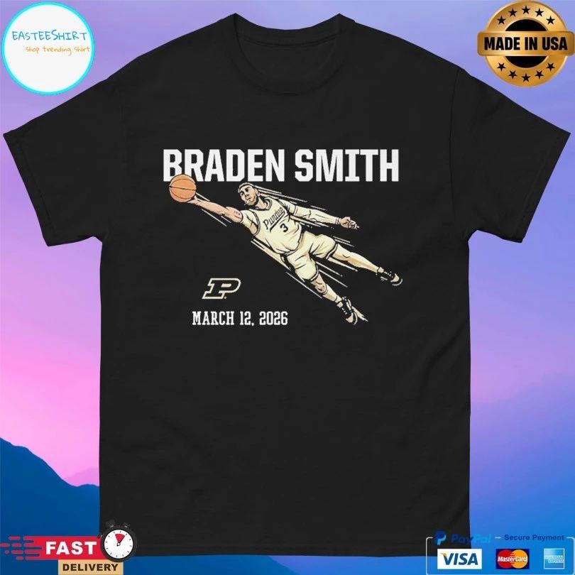 Purdue Men’s Basketball Braden Smith Diving Assist March 12 2026 T-shirts