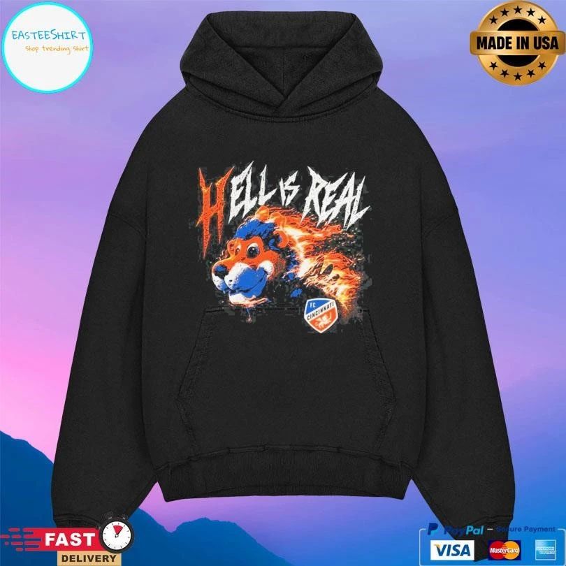 Fc Cincinnati Hell Is Real Retro Flame T-shirts