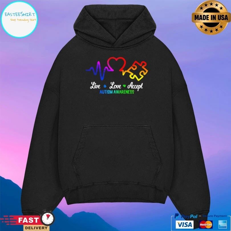 Live Love Accept Autism Awareness T-shirt