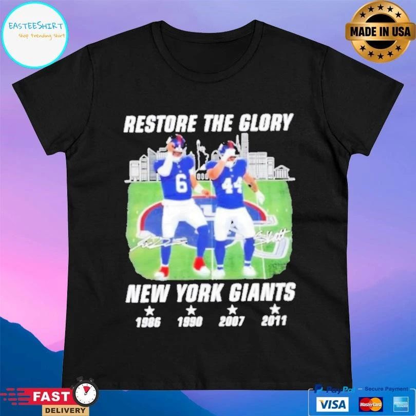 Restore The Glory New York Giants Jaxson Dart And Cam Skattebo Dance Signatures T-shirts