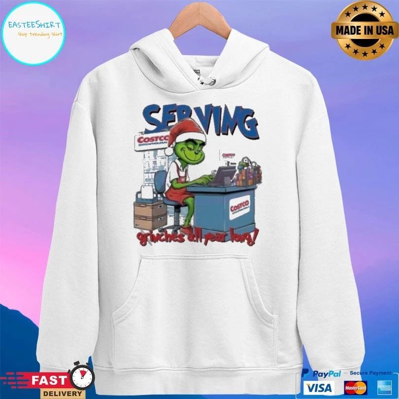 Serving Grinches All Year Long Costco Christmas Grinch 2025 T-shirts