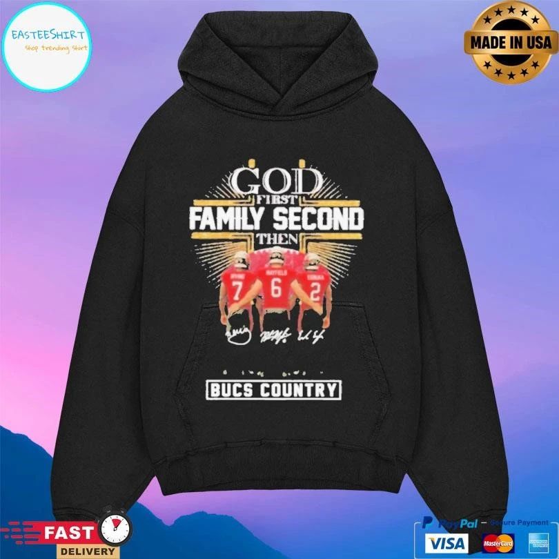 God First Family Second Then Tampa Bay Buccaneers Country Player T-shirts
