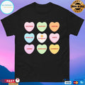 Conversation Hearts Nourish Support Inspire Mobilize Unite Learn Advocate Connect T-shirts