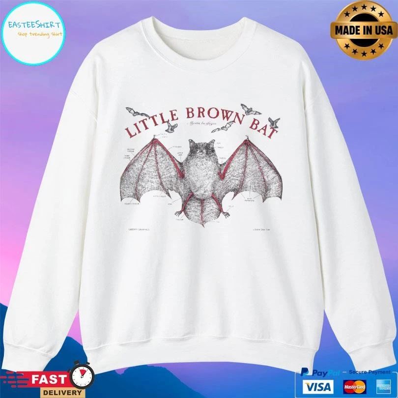 Little Brown Bat Adult Natural T-shirts