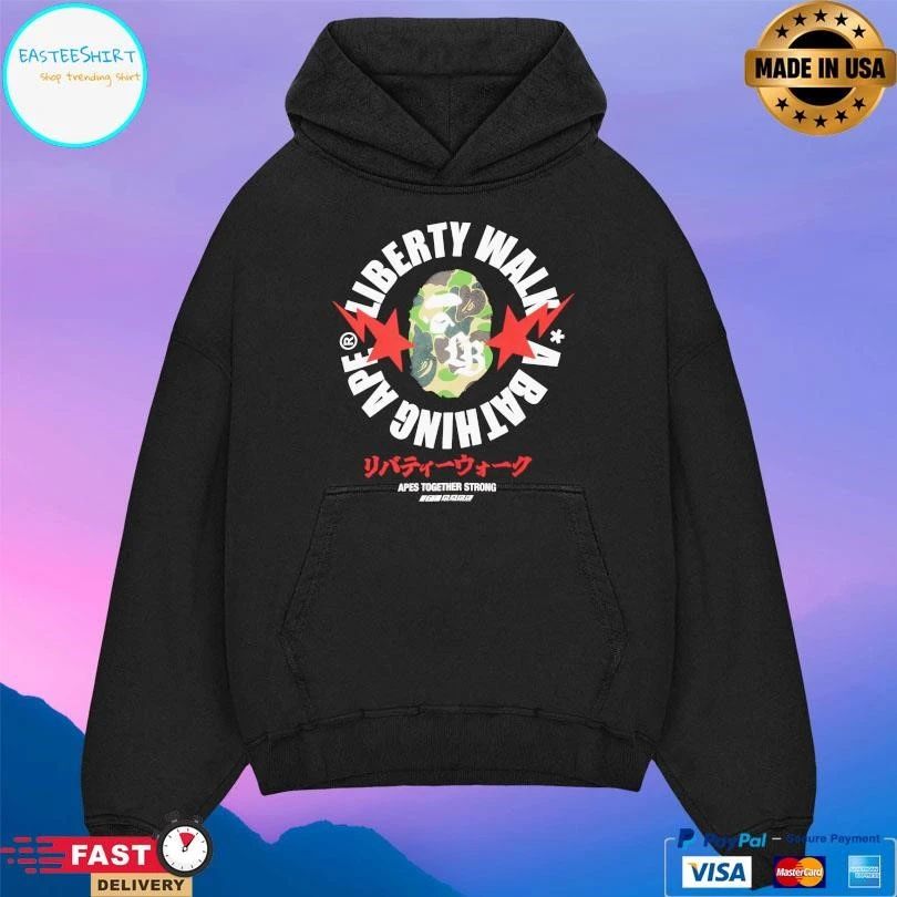 Bape X Liberty Walk A Bathing Ape Apes Together Strong T-shirts