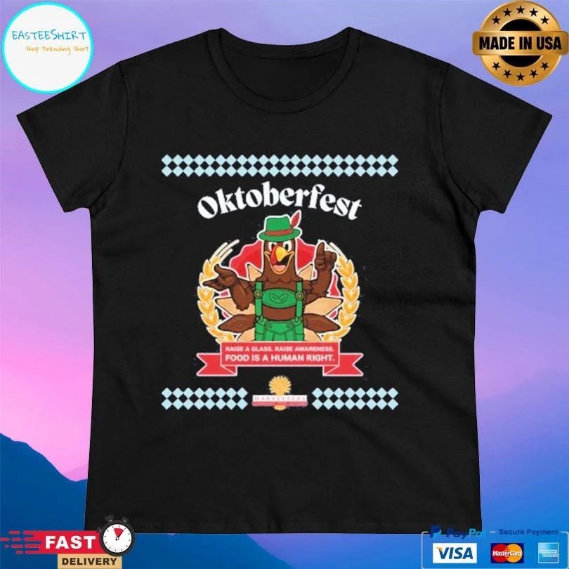 Oktoberfest Raise A Glass Raise Awareness Food Is A Human Right T-shirts