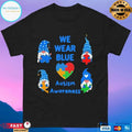 We Wear Blue To Spread Love In 2021 Autism Awareness Gnomes T-shirt