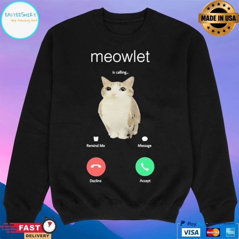 Meowlet Is Calling Remind Me Message Decline Accept T-shirts