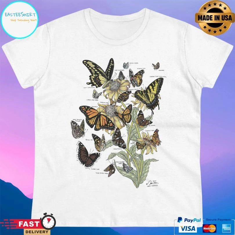 Butterflies Of North America Ladies T-shirts