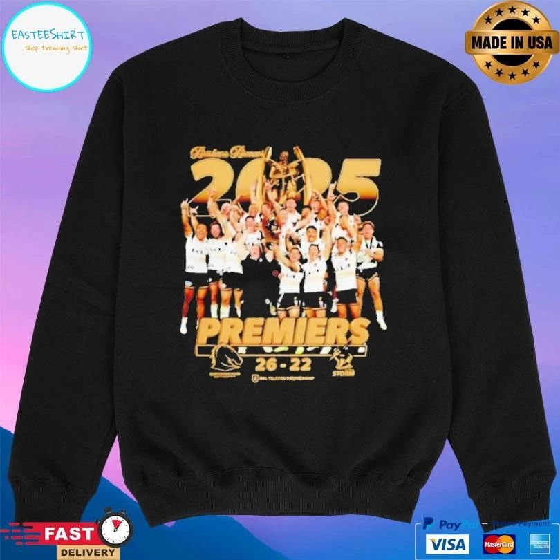 Brisbane Broncos Vs Melbourne Storm Premiers 2025 T-shirts