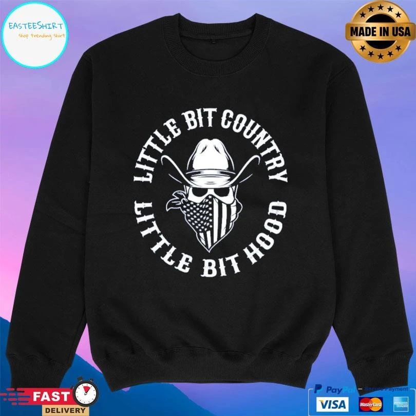 Little Bit Country Little Bit Hood Cowboy Skull T-shirts