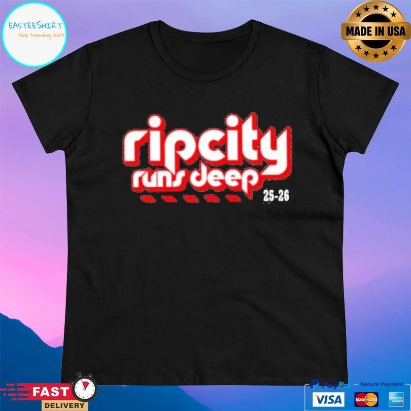 Portland Trail Blazers Ripcity Runs 25 26 T-shirts