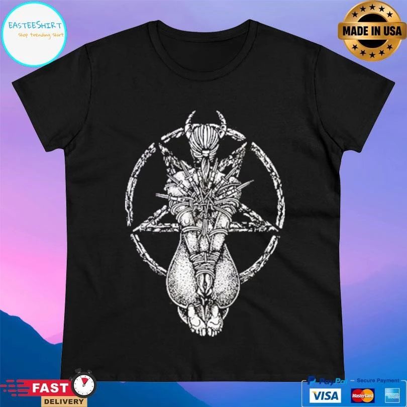 Goat Skull Pentagram Occult T-shirts