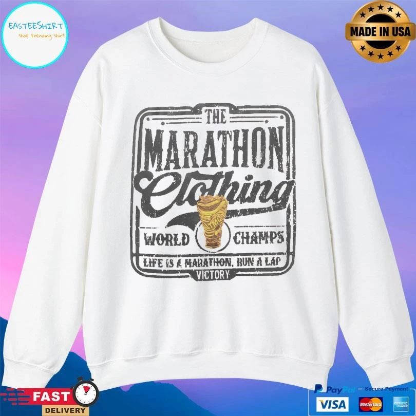 Vintage The Marathon World Champs Life Is A Marathon Run A Lap Victory T-shirts