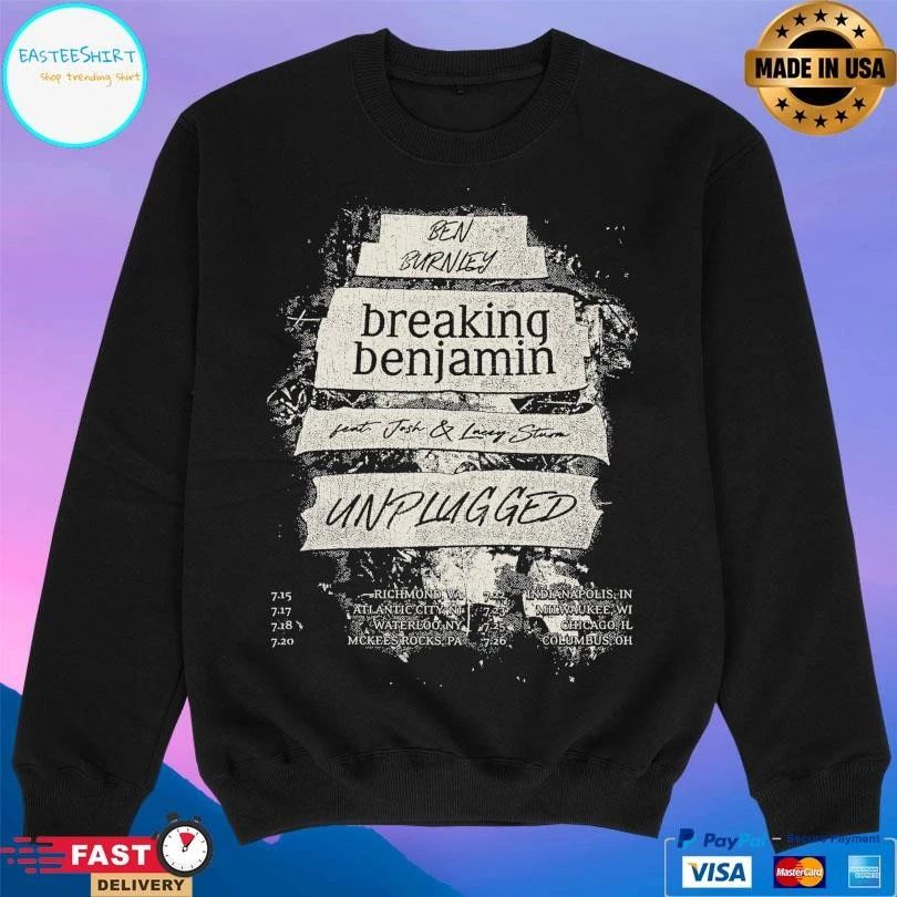 Ben Burnley Breaking Benjamin Feat Josh And Lacey Sturm Unplugged Tour T-shirts