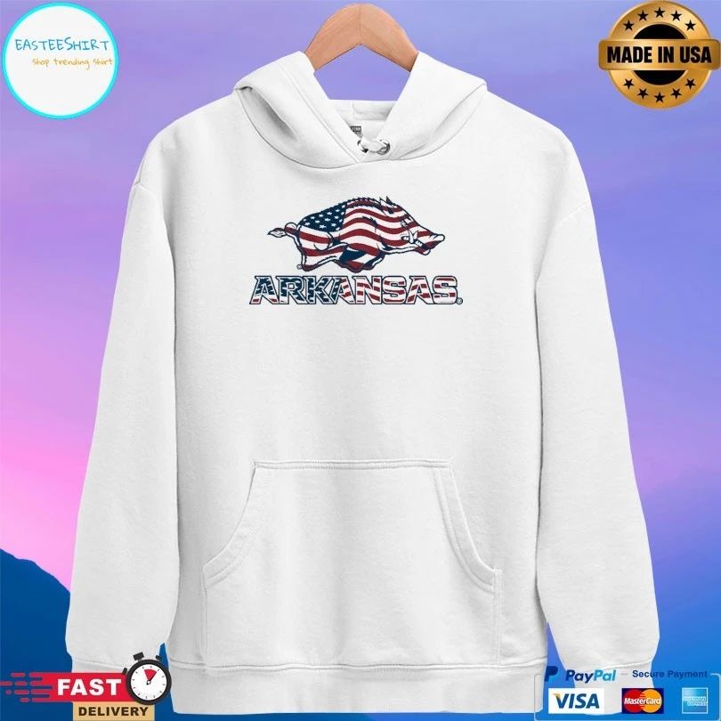 Arkansas Razorbacks Patriotic Marks Logo Stack T-shirts