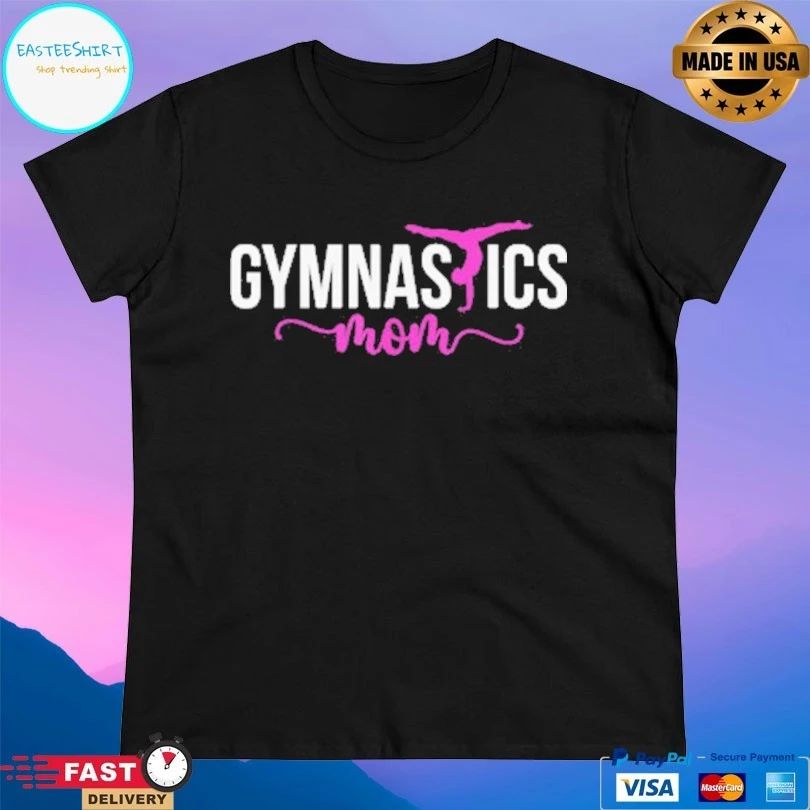 Gymnastics Mom Pink Handstand Silhouette Graphic T-shirt