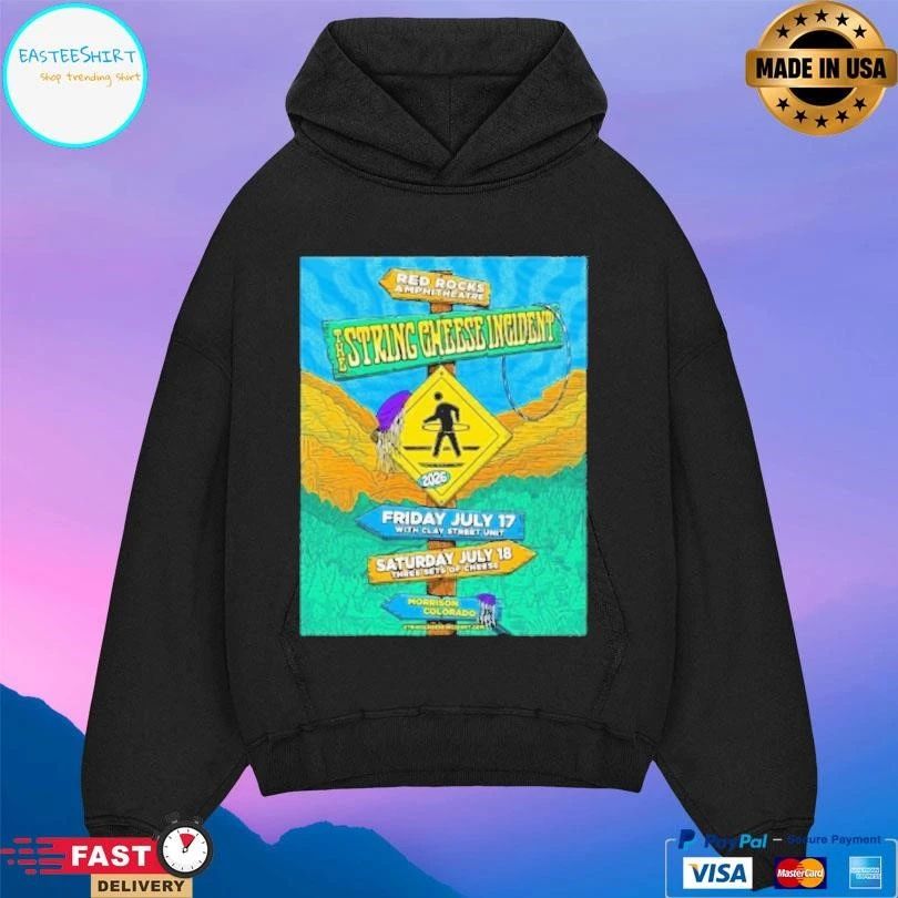 The String Cheese Incident Live At Red Rocks Amphitheatre 2026 In Morrison Colorado From July 17 To 18 2026 T-shirts