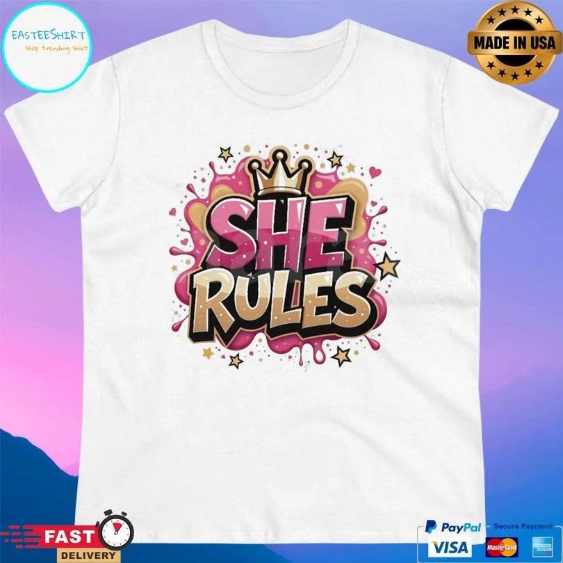 She Rules Clipart With Crown T-shirts