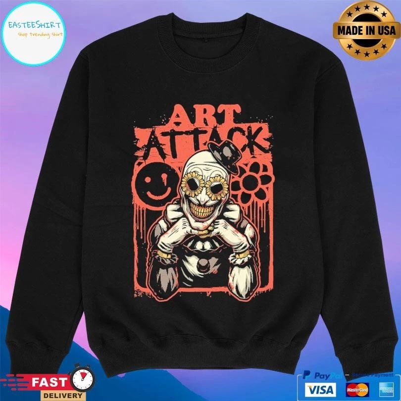 Clown Art Attack Tv Show Studio Mootant T-shirts