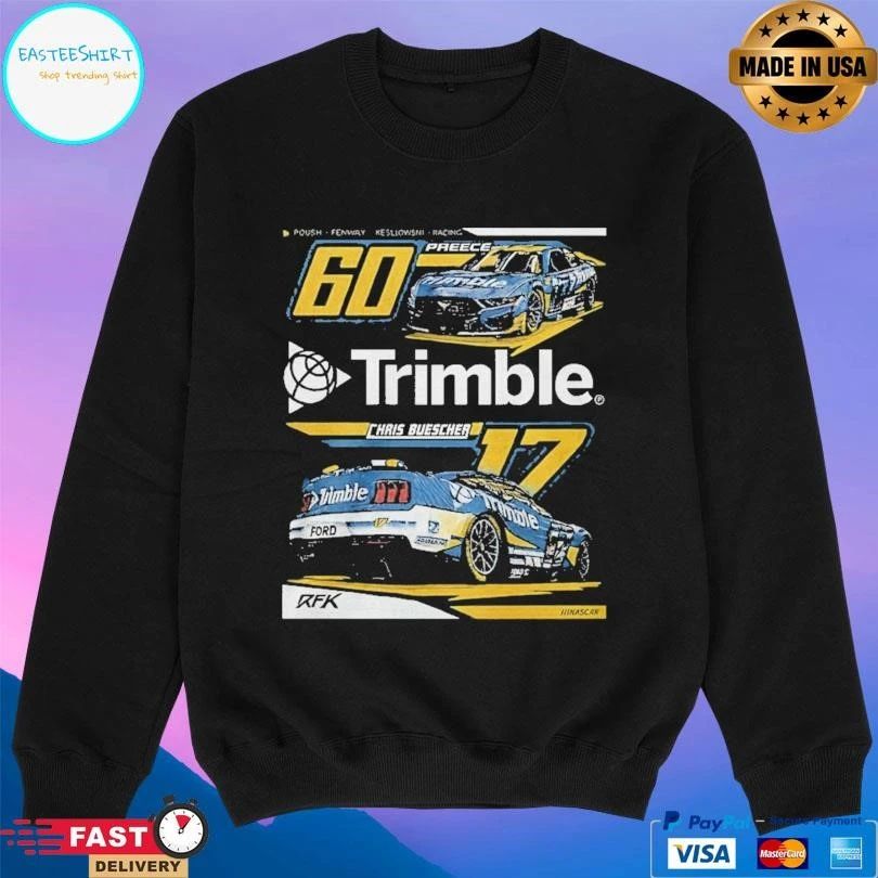 Nascar Rfk Trimble Chais Buescher 60 Preece T-shirts
