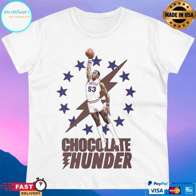 Chocolate Thunder 53 Philadelphia 76ers Basketball T-shirts