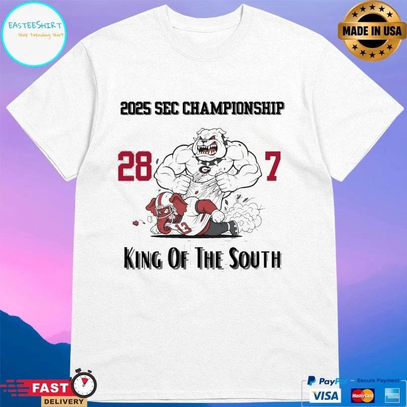 Georgia Bulldogs 2025 Sec Championship 28 7 King Of The South T-shirts
