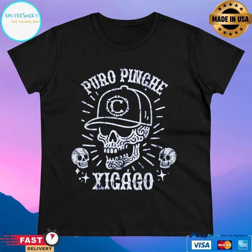 Puro Pinche Xicago Beisbol Skull T-shirts