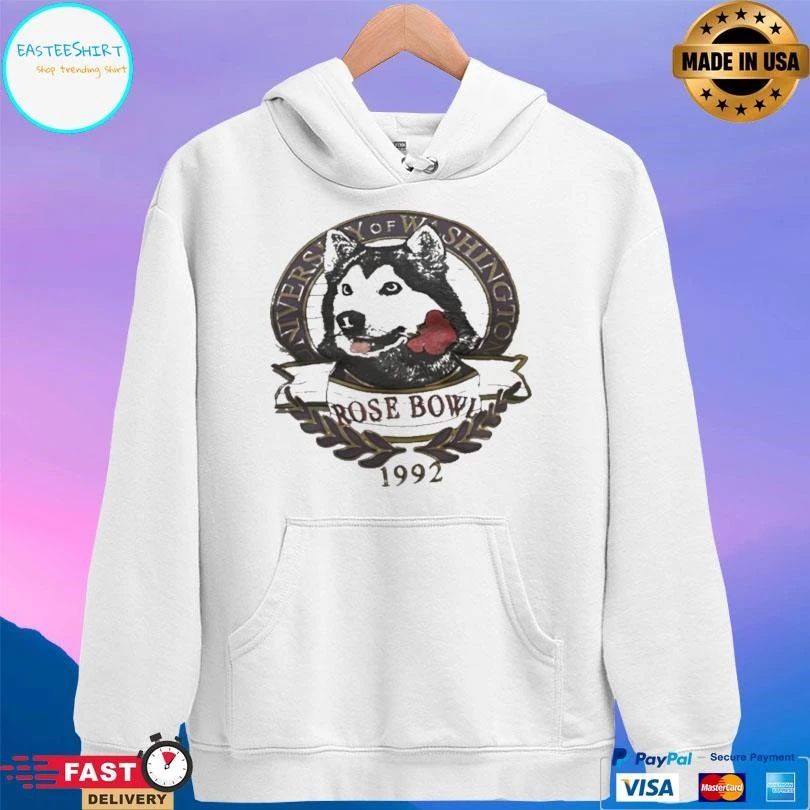 University Of Washington 1992 Rose Bowl Husky Mascot Logo T-shirts