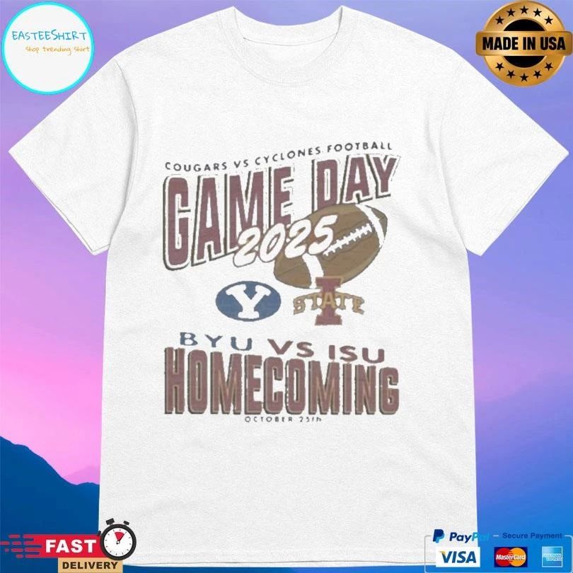 Homecoming Gameday Showdown 2025 Iowa State Cyclones Vs Byu Cougars October 25 T-shirts