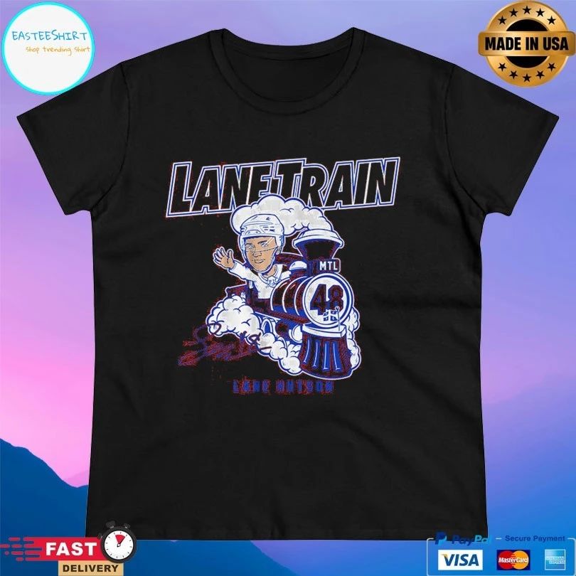 Montreal Canadiens Lane Hutson Lane Train Signature T-shirt