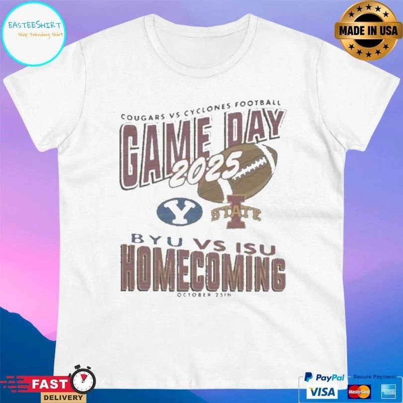 Homecoming Gameday Showdown 2025 Iowa State Cyclones Vs Byu Cougars October 25 T-shirts