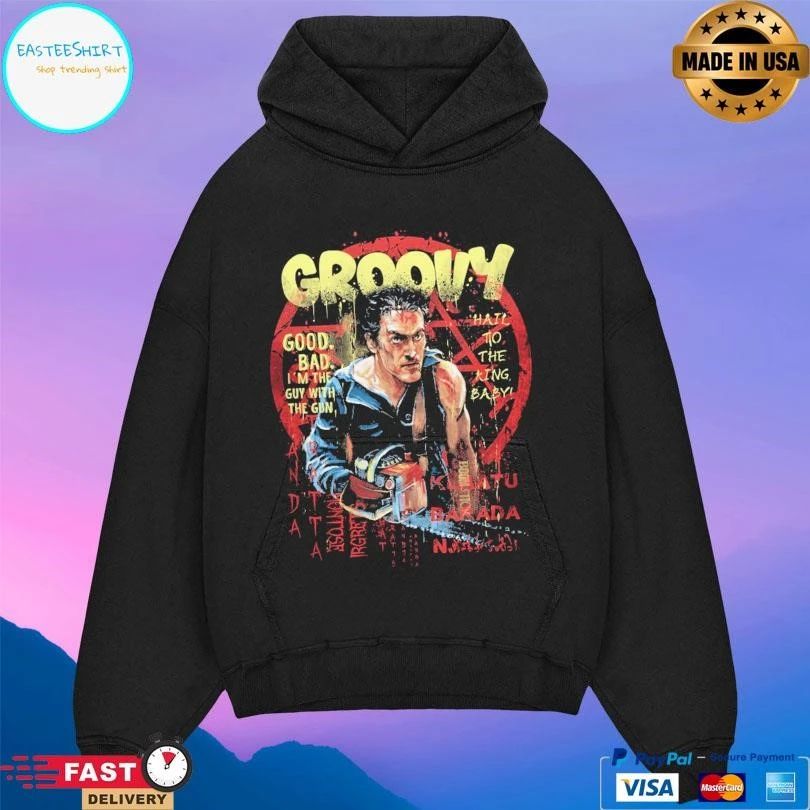 Groovy Good Bad I’m The Guy With The Gun Hail To The King Baby T-shirts