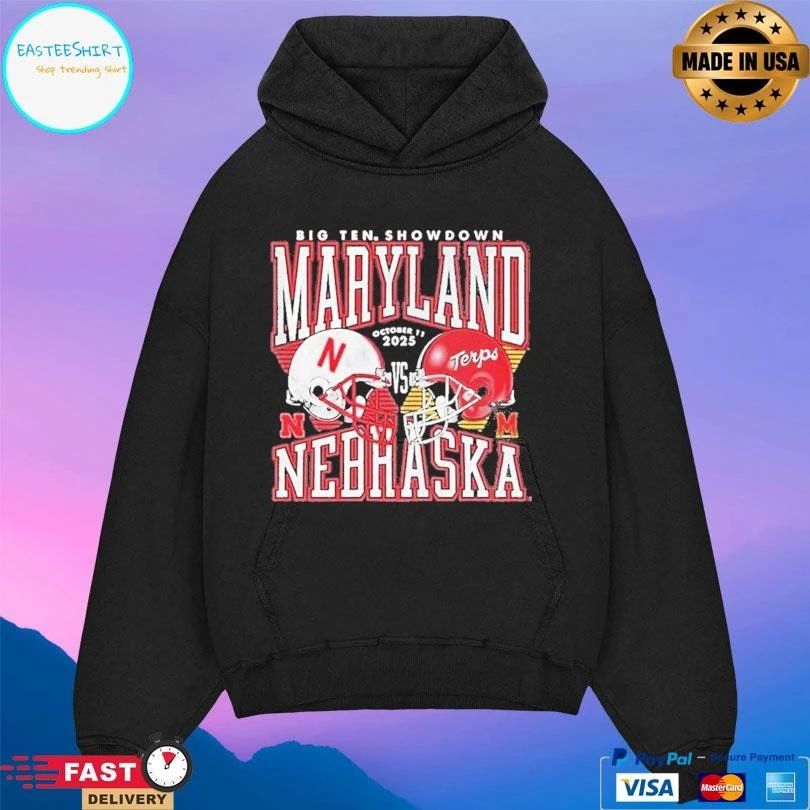 Maryland Terrapins Vs Nebraska Cornhuskers 2025 Big Ten Showdown Football T-shirts