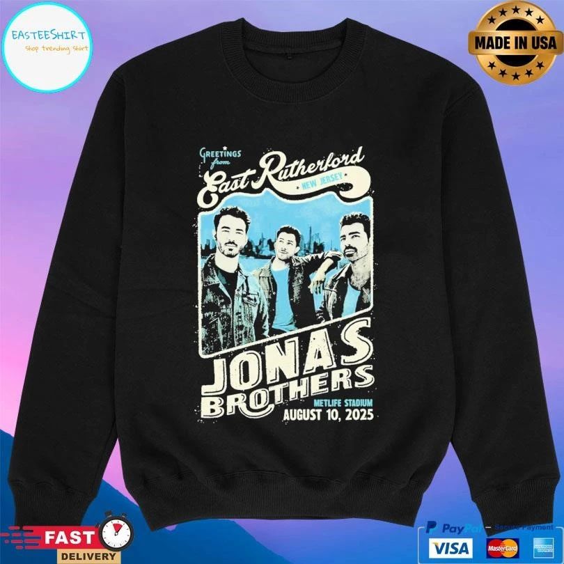 Greetings From East Rutherford New Jersey Jonas Brothers Metlife Stadium August 10 2025 T-shirts
