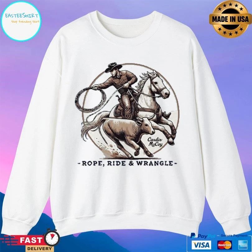 Rope Ride And Wrangle Cowboy T-shirts