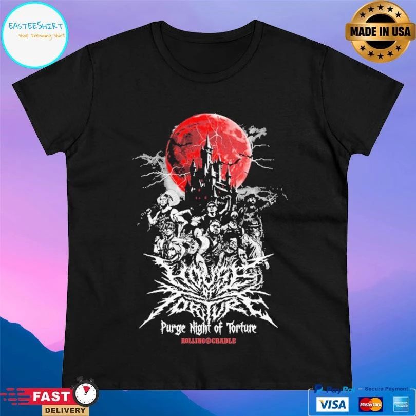 House Of Torture×rolling Cradle Crimson Moon Torture Vania T-shirts