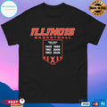 Illinois Fighting Illini Men’s Basketball Final Fours Banner T-shirt