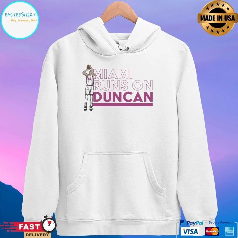 Miami Runs On Duncan Basketball T-shirt