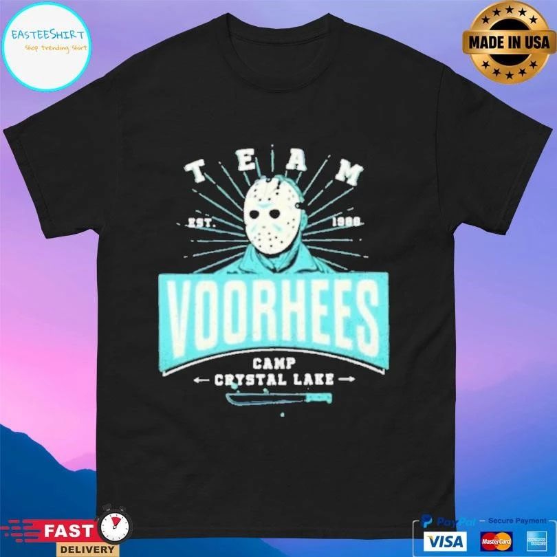 Team Voorhees Camp Crystal Lake Halloween 2025 T-shirts