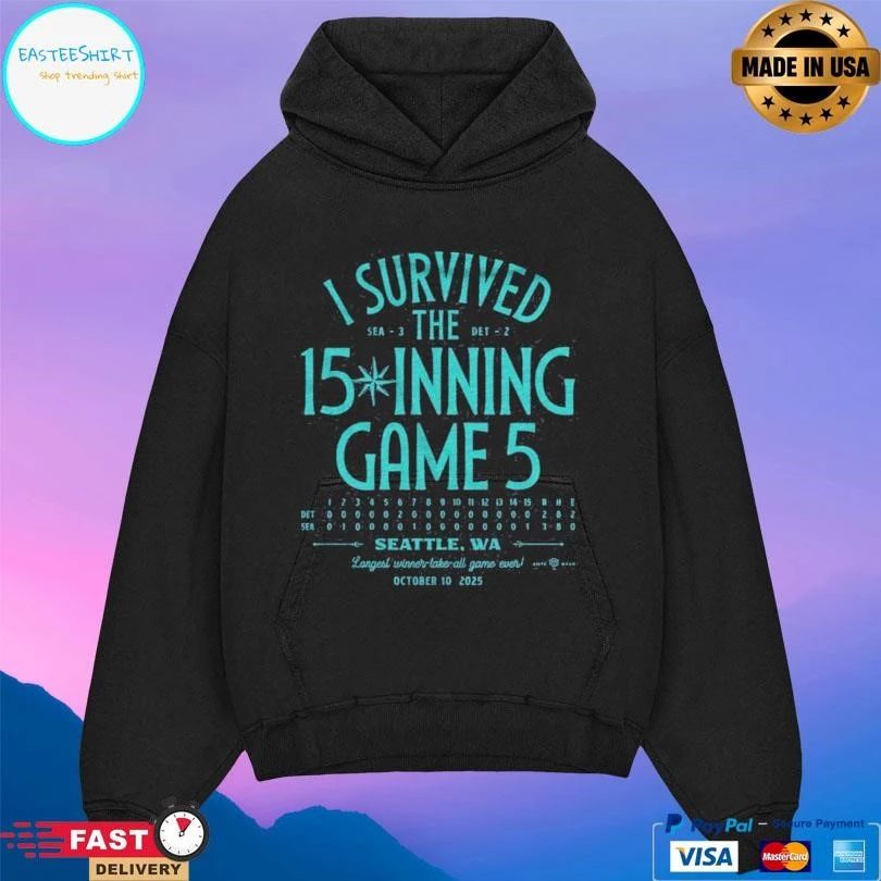 I Survived The 15-inning Game 5 Seattle Wa Longest Winner Take All Game Ever October 10 2025 T-shirts