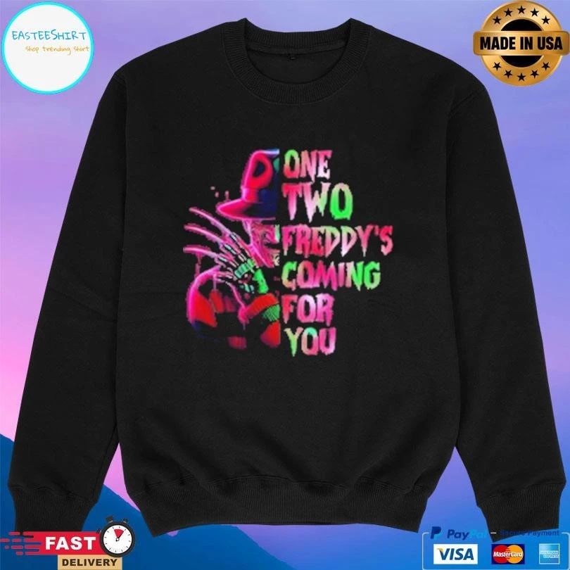 One Two Freddy’s Coming For You Horror Characters Movie Halloween 2025 T-shirts