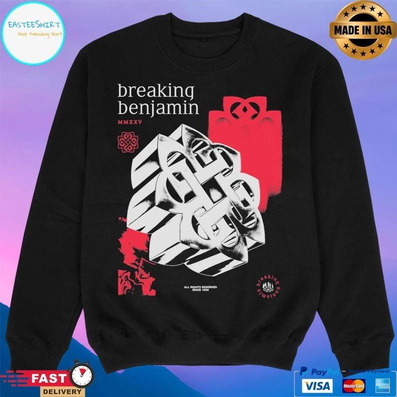 Breaking Benjamin MMXXV All Rights Reserved Since 1998 T-shirts