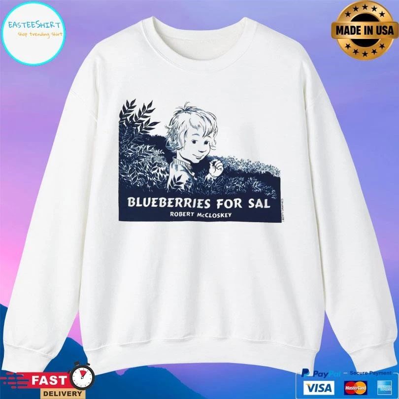 Blueberries For Sal Robert Mccloskey Cover Adult Maize T-shirts